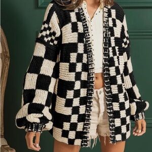 Checked BiBi Cardigan